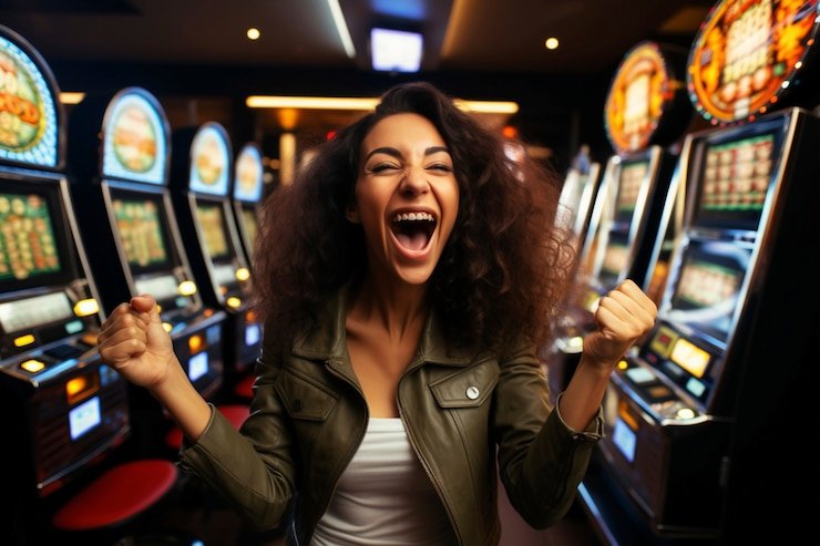 Shared jackpot pool display showing accumulated credits and trigger conditions