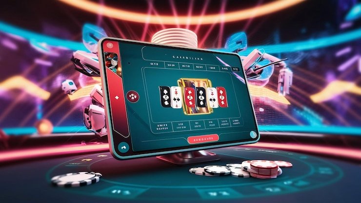 Live blackjack table with multi-camera view on mobile device